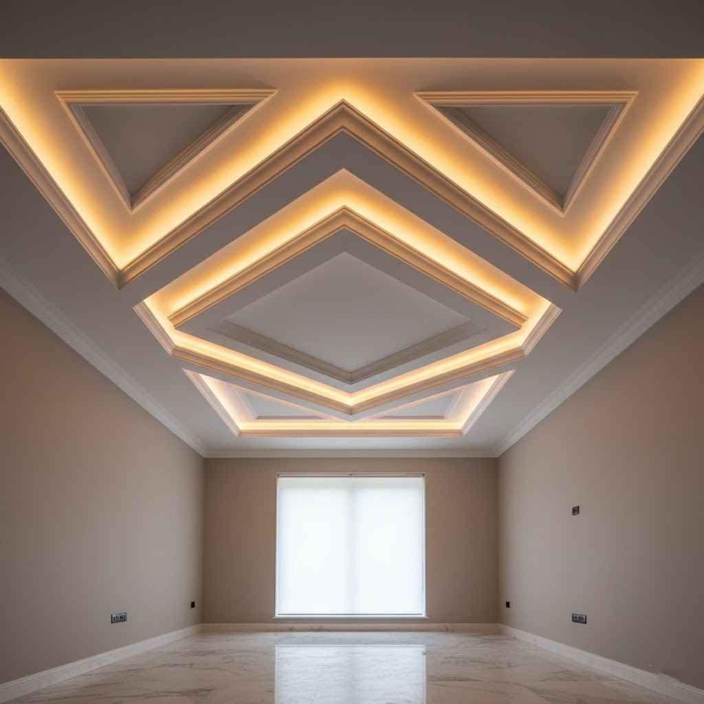 تنفيذ أسقف معلقة وجبس بورد بإضاءة مخفية