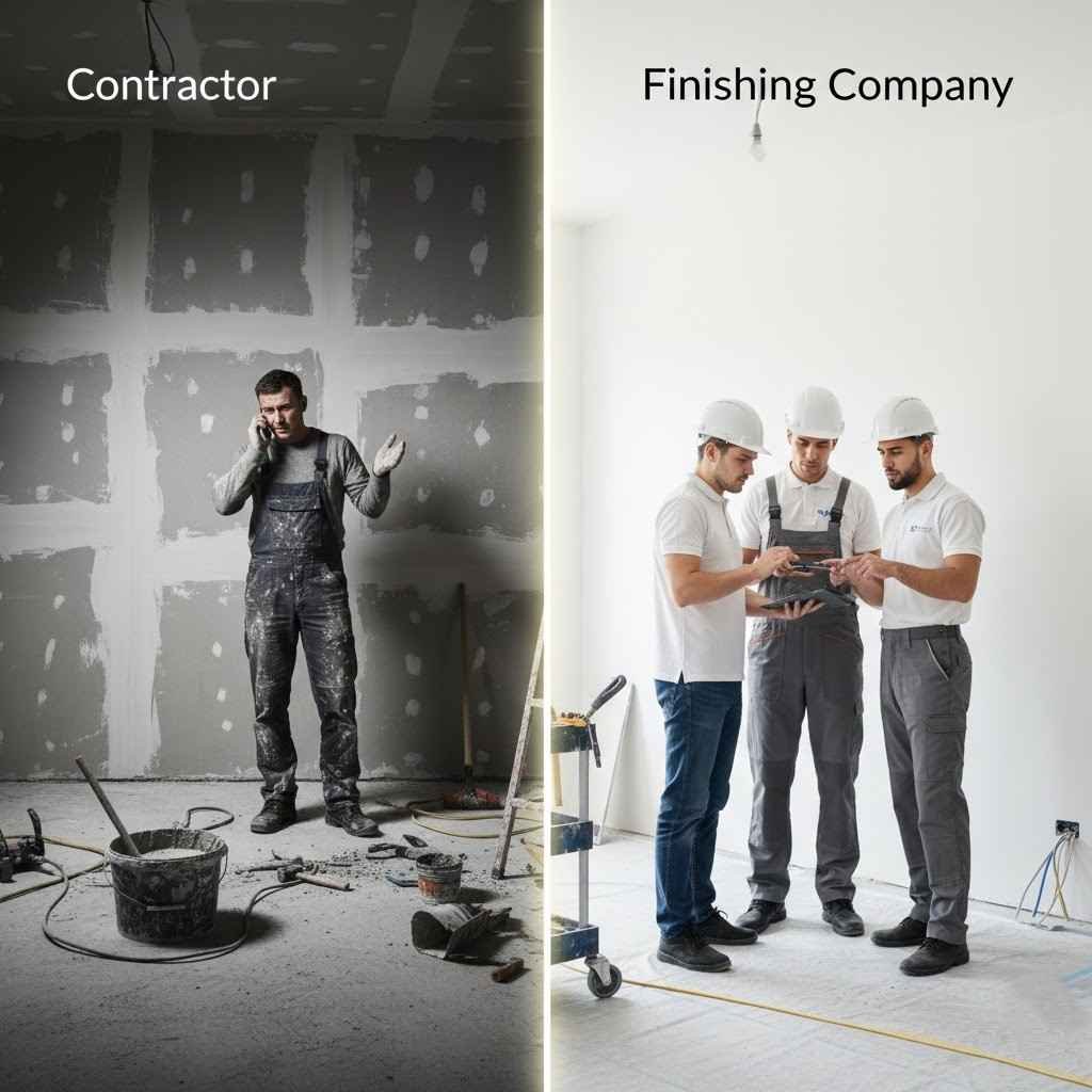 شركة تشطيبات أم مقاول: مقارنة بين النظام والجودة في الاختيار.